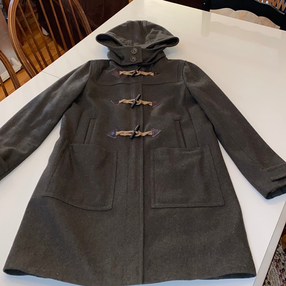 J CREW Melton Wool Coat Size 10 Excellent Condition